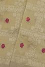 Chanderi Silk Off White Saree With Florals And Buttis Body