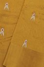 Chanderi Silk Golden Yellow Saree With Meenakari Buttis Body