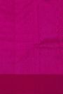 Chanderi Silk Rani Pink Saree With Floral And Buttis In Body