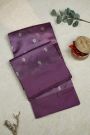 Chanderi Silk Purple Saree With Meenakari Buttis Body