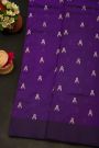 Chanderi Silk Violet Saree With Floral Buttis Body