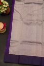 Chanderi Silk Violet Saree With Floral Buttis Body