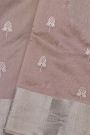 Chanderi Silk Lilac Saree With Meenakari Buttis Body