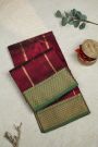 Chanderi Silk Magenta Saree With Diamonds And Paisleys Border