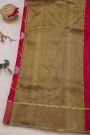 Chanderi Silk Maroon Saree With All Over Florals Jaal Body