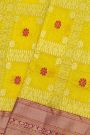Chanderi Silk Mustard Yellow Saree With Floral And Butti Body