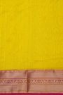 Chanderi Silk Mustard Yellow Saree With Floral And Butti Body