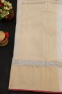 Chanderi Silk Off White Saree With Zig Zag Body