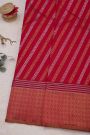 Chanderi Silk Red Saree With Diamonds Border