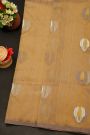 Chanderi Silk Light Beige Saree With Floral And Butti Body
