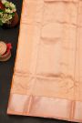 Chanderi Silk Orange Saree With Floral And Leaf Jaal Body