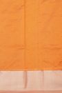Chanderi Silk Orange Saree With Floral And Leaf Jaal Body