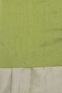 Chanderi Silk Green Saree With Diamonds Border