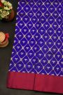 Chanderi Silk Royal Blue Saree With Floral Buttis Body