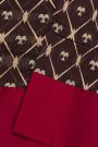 Chanderi Silk Brown Saree With Floral Butti Jaal Body