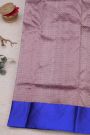 Chanderi Silk Magenta Saree With Florals In Cross Checks Body