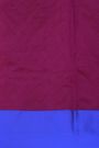 Chanderi Silk Magenta Saree With Florals In Cross Checks Body
