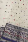 Chanderi Silk Off White Saree With Floral And Buttis Body