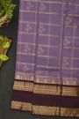 Kuppadam Sico Lavender Saree With Contrast Gap Border