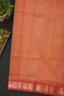 Kuppadam Sico Off White Saree With Cross Lines Paisley Border