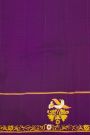 Kancheepuram Silk Off White Saree With Tanjore Hand-Painted Florals And Animals Body