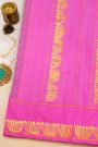 Gadwal Silk Off White Saree With Tanjore Hand-Painted Florals Border