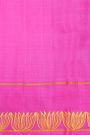 Gadwal Silk Off White Saree With Tanjore Hand-Painted Florals Border