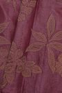 Fancy Tussar Dark Mauve Saree With Florals And Leaves In Thread Work Body