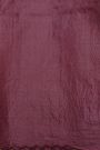 Fancy Tussar Dark Mauve Saree With Florals And Leaves In Thread Work Body