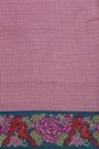 Fancy Tussar Lavender Saree With Florals And Leaves In Thread Work Border