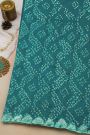 Fancy Tussar Peacock Green Saree With Bird Buttis In Thread Work Body