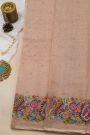 Fancy Tussar Dual Colour Saree With Floral And Butterflies In Thread Work Border