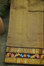 Gadwal Silk Rust Saree With Tanjore Hand-Painted Florals Border