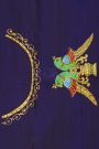 Gadwal Silk Magenta Saree With Tanjore Hand-Painted Florals And Peacocks Border
