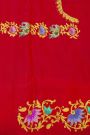 Gadwal Silk Black Saree With Tanjore Hand-Painted Florals And Elephants Border