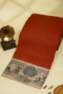 Fancy Kora Red Saree With Florls And Women Mofits Border