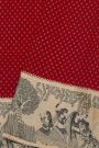 Fancy Kora Red Saree With Florals And Womens Border