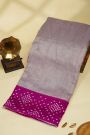 Fancy Kora Lavender Saree With Bandhani Dots Border