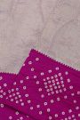 Fancy Kora Lavender Saree With Bandhani Dots Border