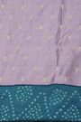 Fancy Kora Lavender Saree With Bandhani Dots Border
