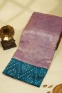 Fancy Kora Lavender Saree With Bandhani Dots Border