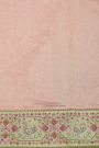 Fancy Kora Baby Pink Saree With Florals And Peacocks In Thread Work Border