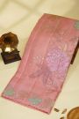 Fancy Kora Baby Pink Saree With Cut Work Border