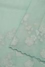 Fancy Kora Sky Blue Saree With Cut Work Border