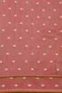 Fancy Kora Red Saree With Florals And Cranes In Thread Work Border