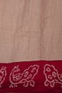 Fancy Kora Mauve Saree With Bandhani Border