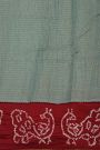 Fancy Kora Powder Blue Saree With Bandhani Border