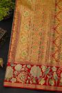 Kancheepuram Silk Sea Green Saree With All Over Meenakari