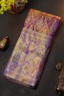 Kancheepuram Silk Purple Saree With All Over Meenakari Jamdani Weaving