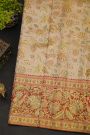 Kancheepuram Silk Baby Pink Saree With All Over Meenakari